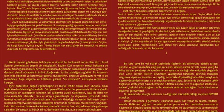 seçim boykot açıklama